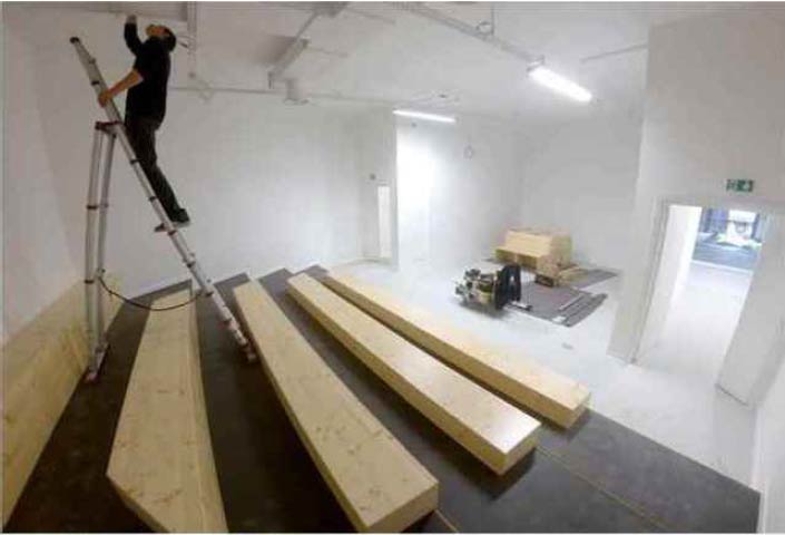Une salle de projection a été prévue. Y sera diffusé un film, entre documentaire et fiction.